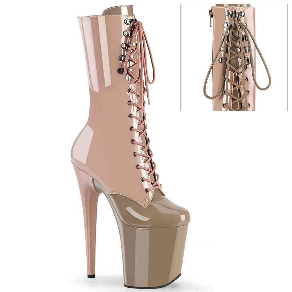 Pleaser - FLAMINGO1054DC Bottes de plateforme, Pole dance chaussures - Crème/Couleur de peau Product image
